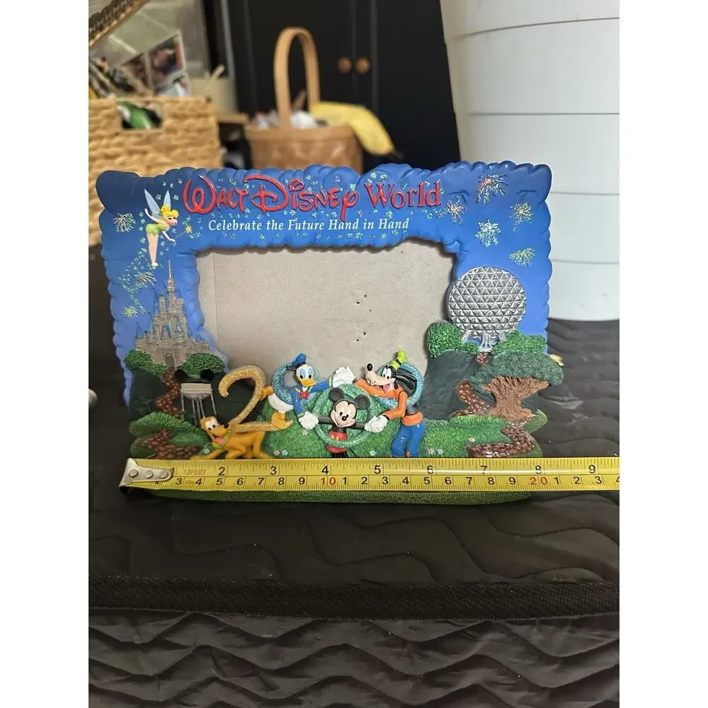 Walt Disney World Photo 3” x 5” Picture Frame Vintage 2000 Millennium Tinkerbell